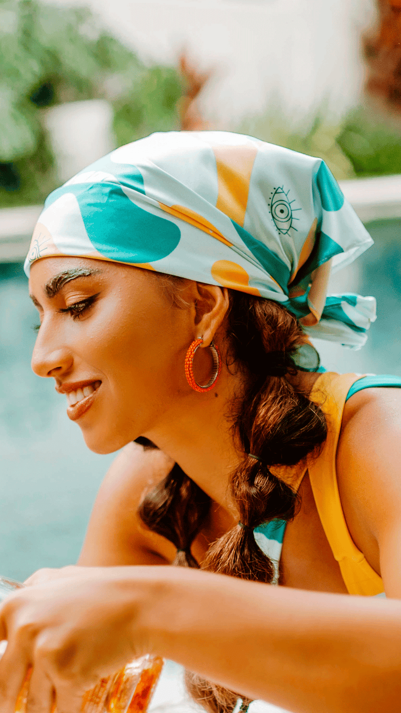 Swimwear Head Scarf | Tropical Design